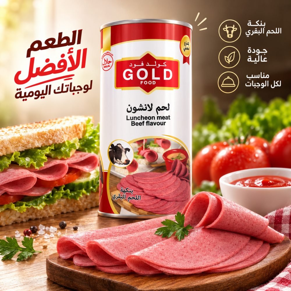 لحم لانشون بنكهة اللحم البقري